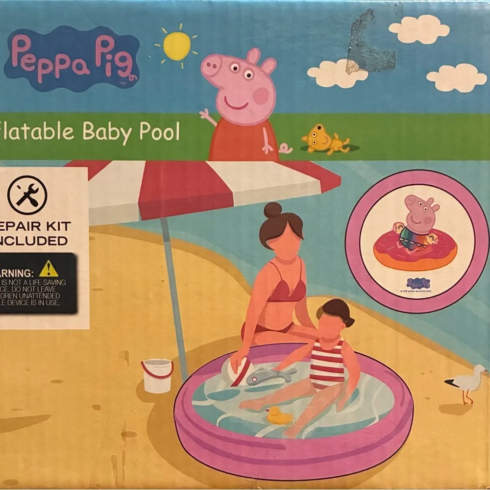 NIB Peppa Pig Inflatable Baby Pool - Pink - Picture 2 of 8